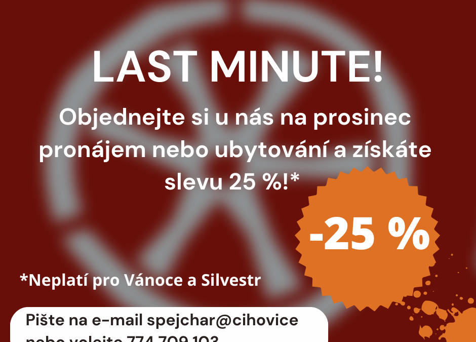 Last minute na pronájem nebo ubytování (prosinec 2023)